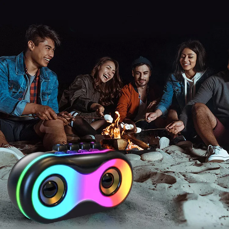 Профессиональный перезаряжаемый уличный Tws Rgb-динамик для вечеринок звуковой водонепроницаемый беспроводной портативный динамик