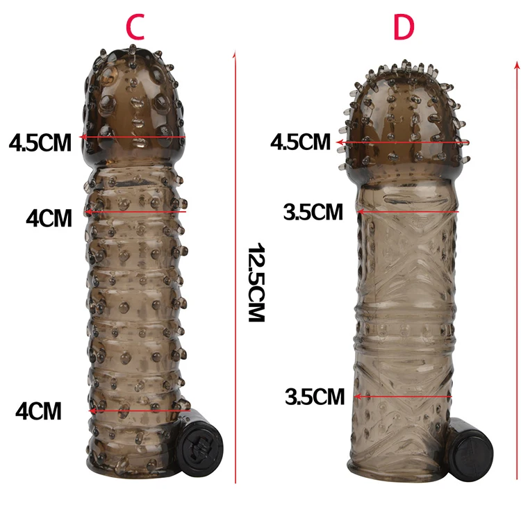 
Crystal Penis Sleeve Reusable Dick Cock Enlargement Extender Condom Men G Point Stimulation vibrator delayed condom 