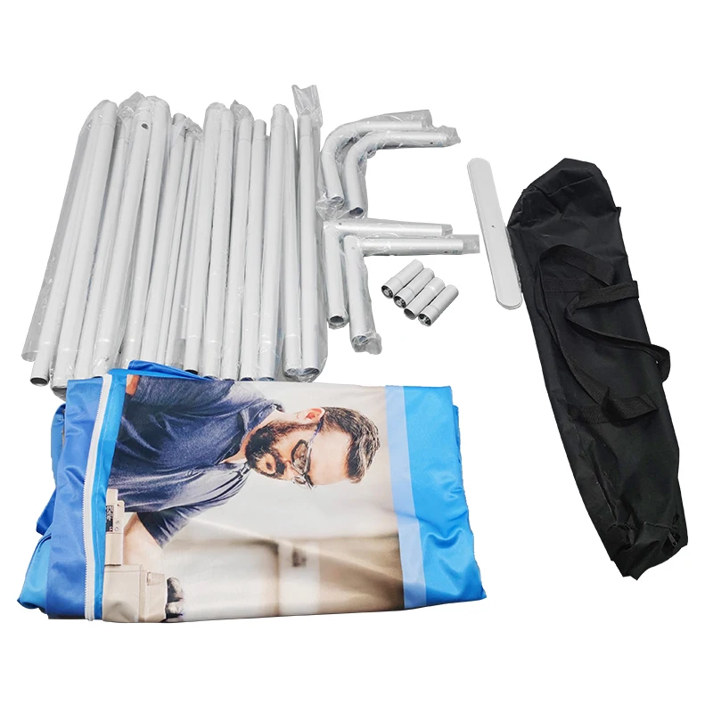 Custom Design 8ft 10ft Tension Fabric Portable Pop Trade Show Display Exhibition Booth Backdrop with Straight Backdrop