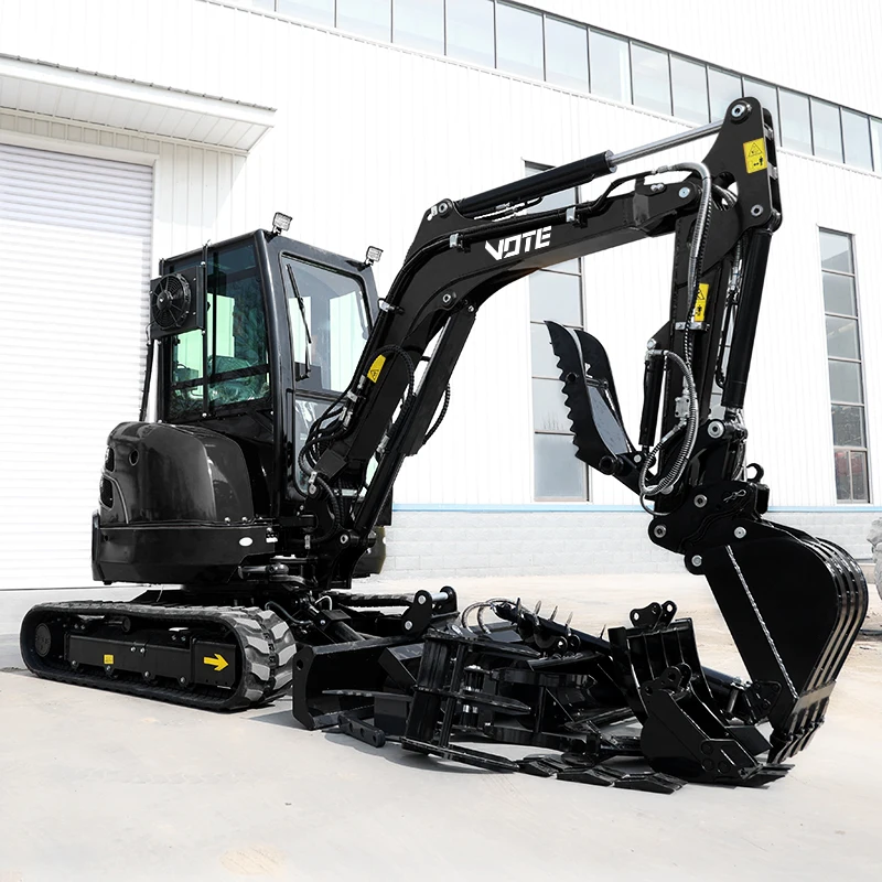 Free Shipping  Epa Kubota Engine Farm degree Multifunction 2.5 Ton 3 Ton 3.5 Ton Mini Digger Small Bagger Excavator
