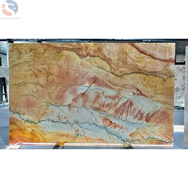 Chinese New Style Yellow Onyx  Marble For   Worktops Countertop Table Counter Tops Wall Decoration  Marble Big Slab