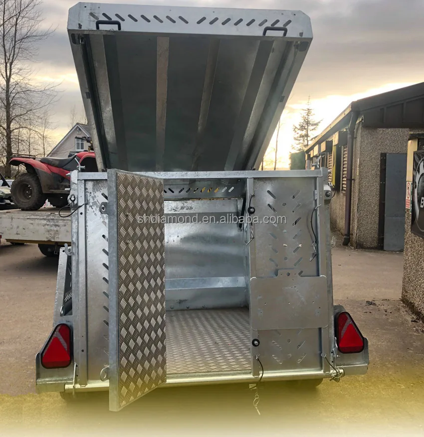 Road 7x4 750kg  quad bike livestock sheep Trailer/ATV hard canopy trailers/UTV Box lamb partition ewes transport farm trailer