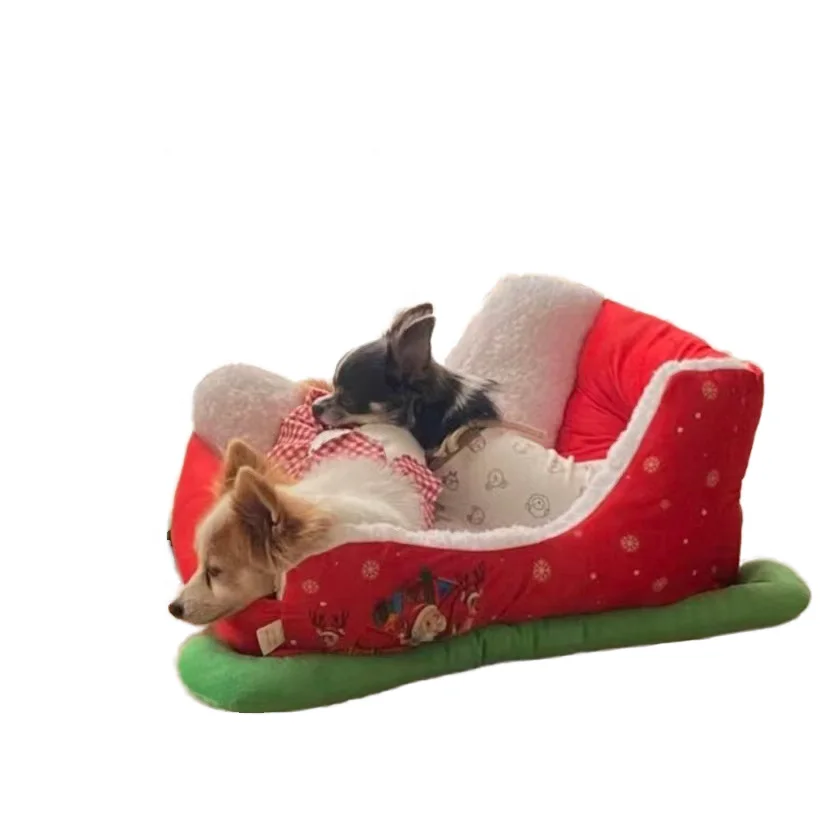 Original Design XL Velvet Pet Bed Winter Warm Cloud Nest Cats Dogs Sustainable Fiber Cloth Sponge Materials Small Christmas Cat