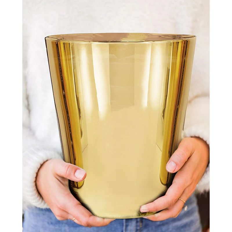 Оптовая продажа большая ароматическая свеча XXXL с тремя фитилами абсолютная гигантская Роскошная в золотых сосудах