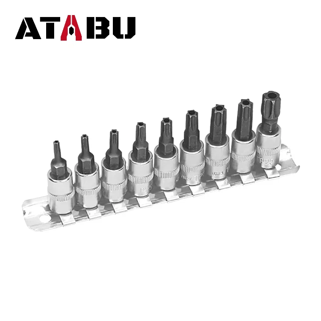 Профессиональный производитель ATABU 9 шт. 1 4 дюйма Torx tamerproof Bits набор для автомобильного ремонта