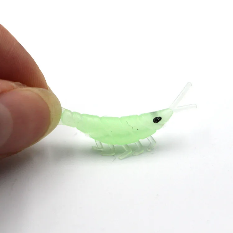 Selco China Customization Shrimp Soft Plastic Bait Glow  Luminous Bait Shrimp Lure