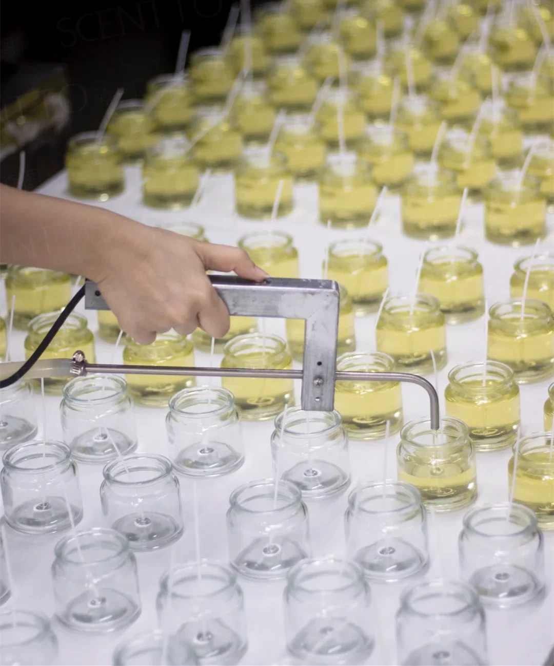 Glass scented candle smokeless fragrance soybean wax scented candle