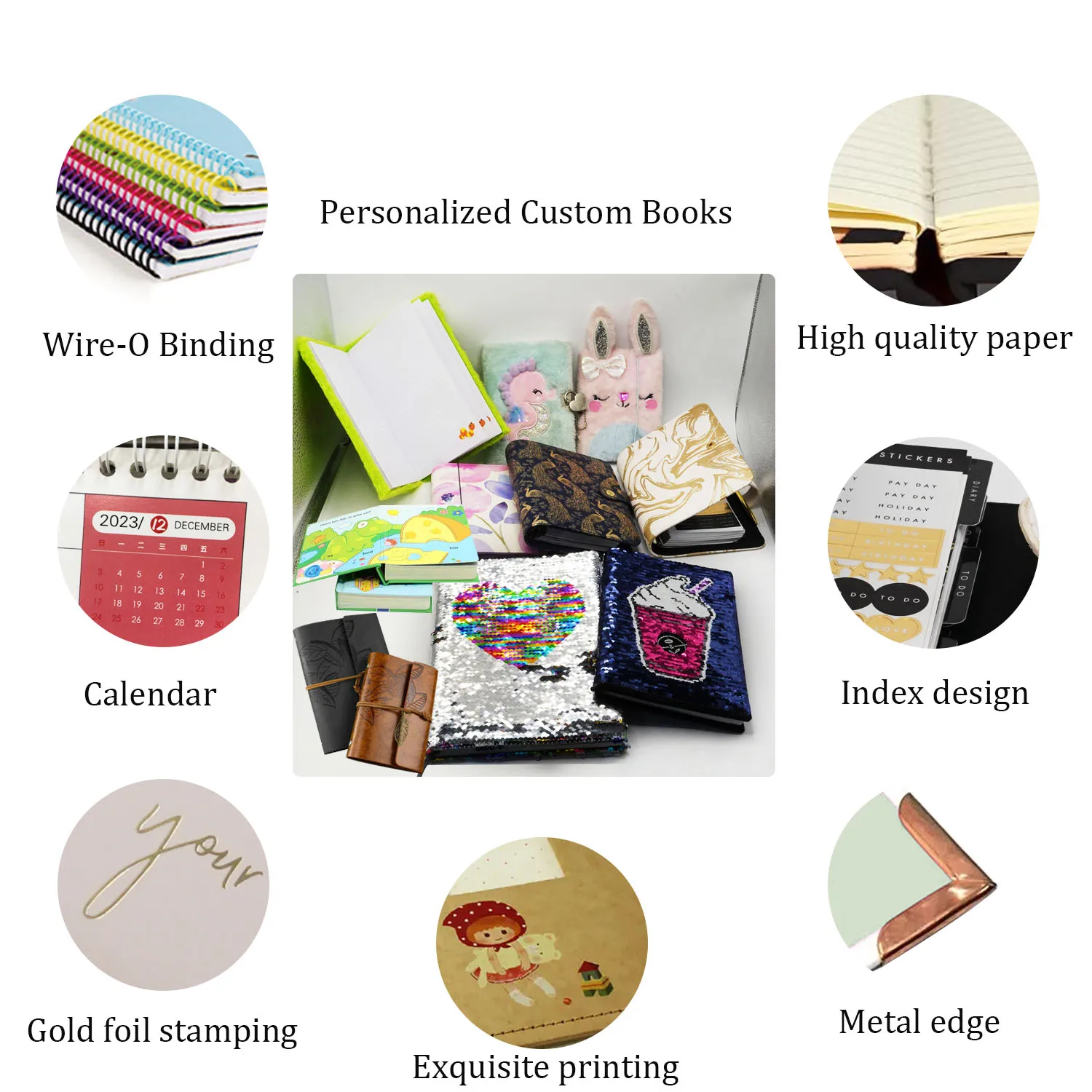 Cute Colorful Shiny Diary Children Gift Custom Reversible Flip Sequin Journal Magic Notebook