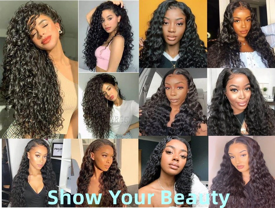 Wholesale Vendor Water Wave 13x4 Virgin Brazilian peruvian Human Hair Wigs HD Lace frontal wig for Black Women