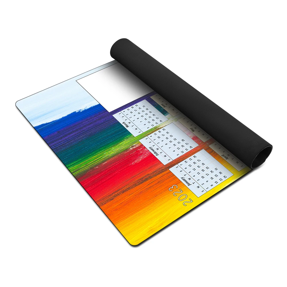 2023 Calendar HD Font Mouse pad Non-Slip Personalized Rectangular Black Background 9.5 x 7.6 inches Gaming Calendar Mouse Pad