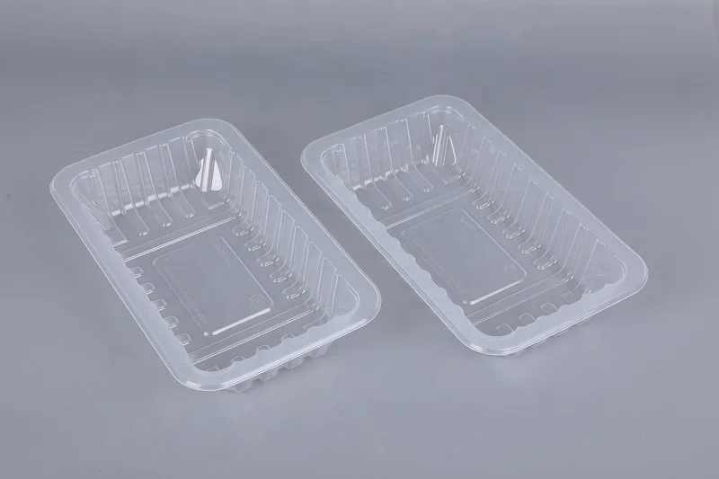 Disposable PP/EVOH/PE heat sealing FOOD TRAY MAP Vacuum Forming Plastic meat tray