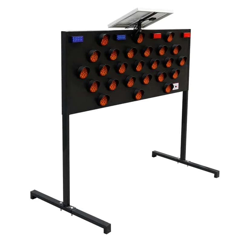 Solar Powered 25 lamps  led flashing arrow board for traffic construction control working area onsite maintain