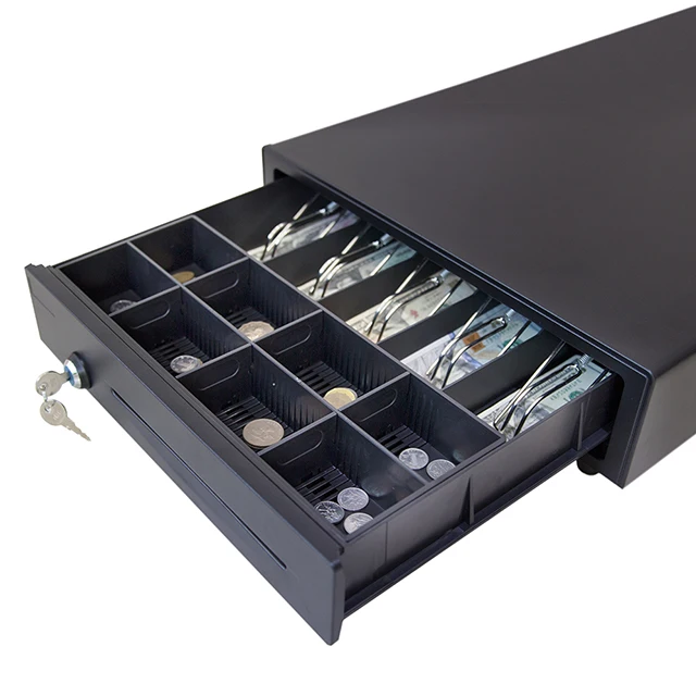POS Accessories Supermarket Money Box Metal Cash Drawer For Cash Register