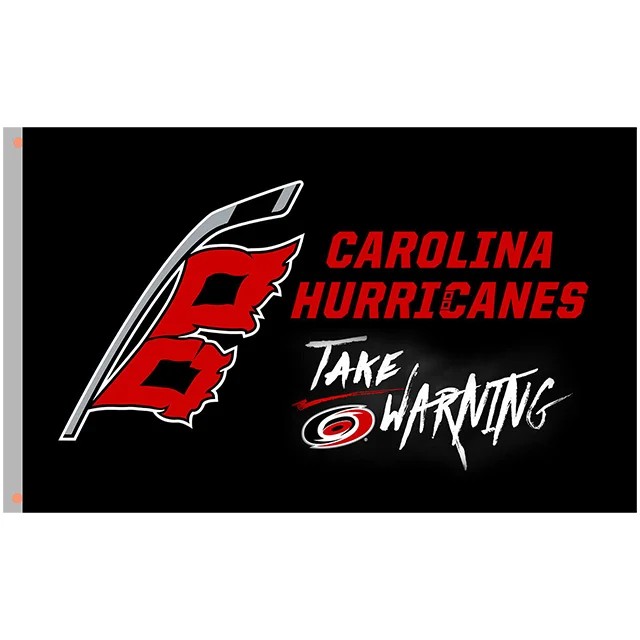 NHL Teams China Factories Wholesale 3X5ft Double Sided Printed Flag Outdoor Tampa Carolina Hurricanes Flag With 2 Grommets