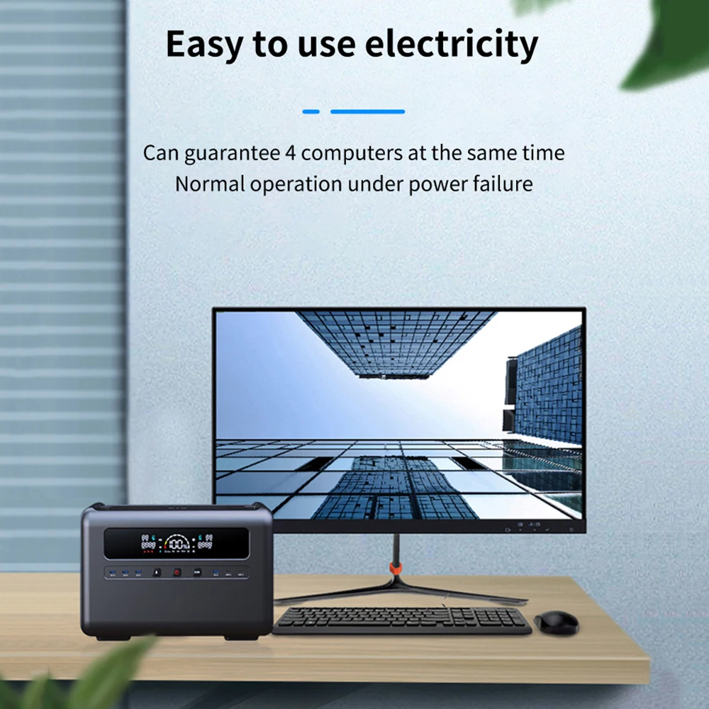 2400W 220V 230V EU Plug Tragbare Powerstation Outdoor Camping Solar Generator LiFePO4 Battery Portable Solar Power Station