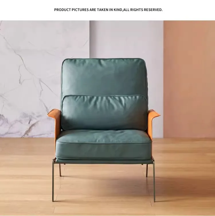 wabi-sabi Italian Creative Modern Living Room Furniture Lounge Chair Minimalist Light Luxury MicroFiber Leather Art Leisure Sofa