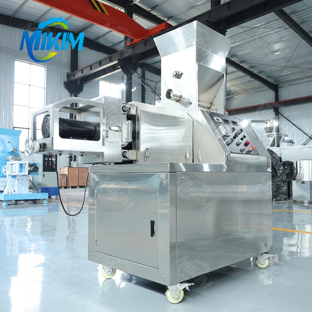 china tianjin mikim corn puffed snack extruder semi auto puff ball snacks production line making machine