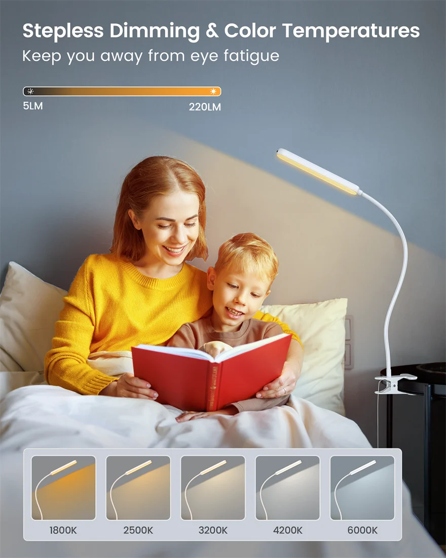 Glocusent CE/FCC Wholesale Book Reading Led Desk Table Lamp Light 38 LED Remote Control Timer Bedside Reading Table Lamp Light