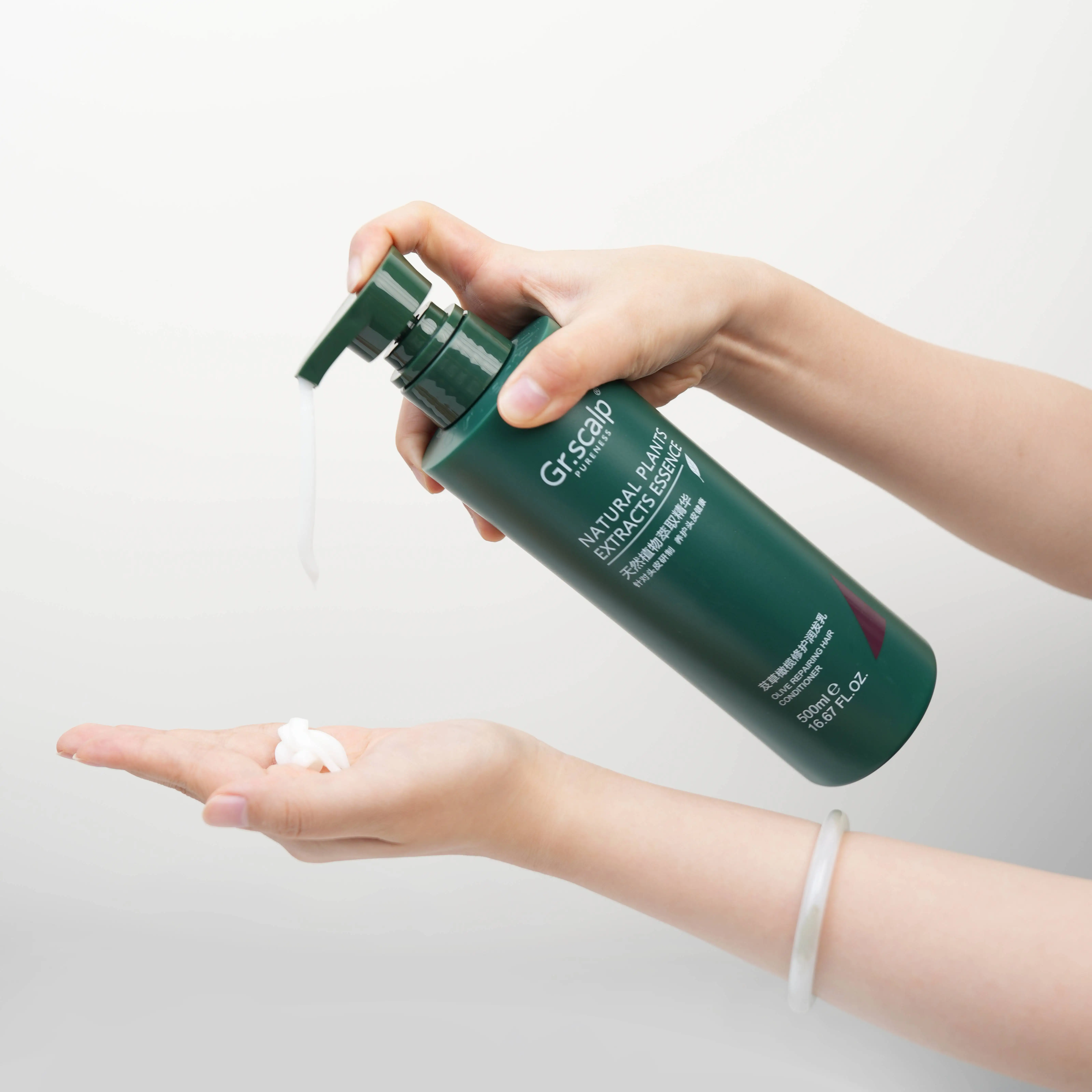 Improve hair quality bottled home used plant fragrance olive repairing hair conditioner