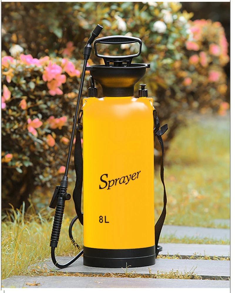 8L 8 liters Garden Hand Air Pressure Pump Adjustable Water Mist Plastic Sprayer for Plant