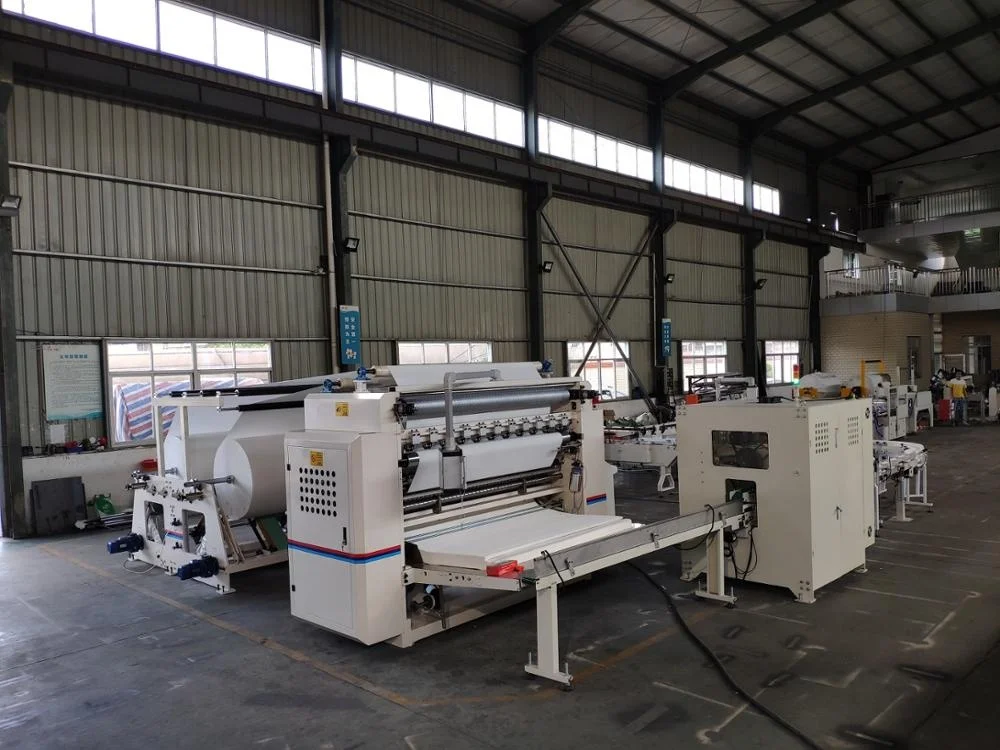 
High speed auto paper face tissue embossed production line price 