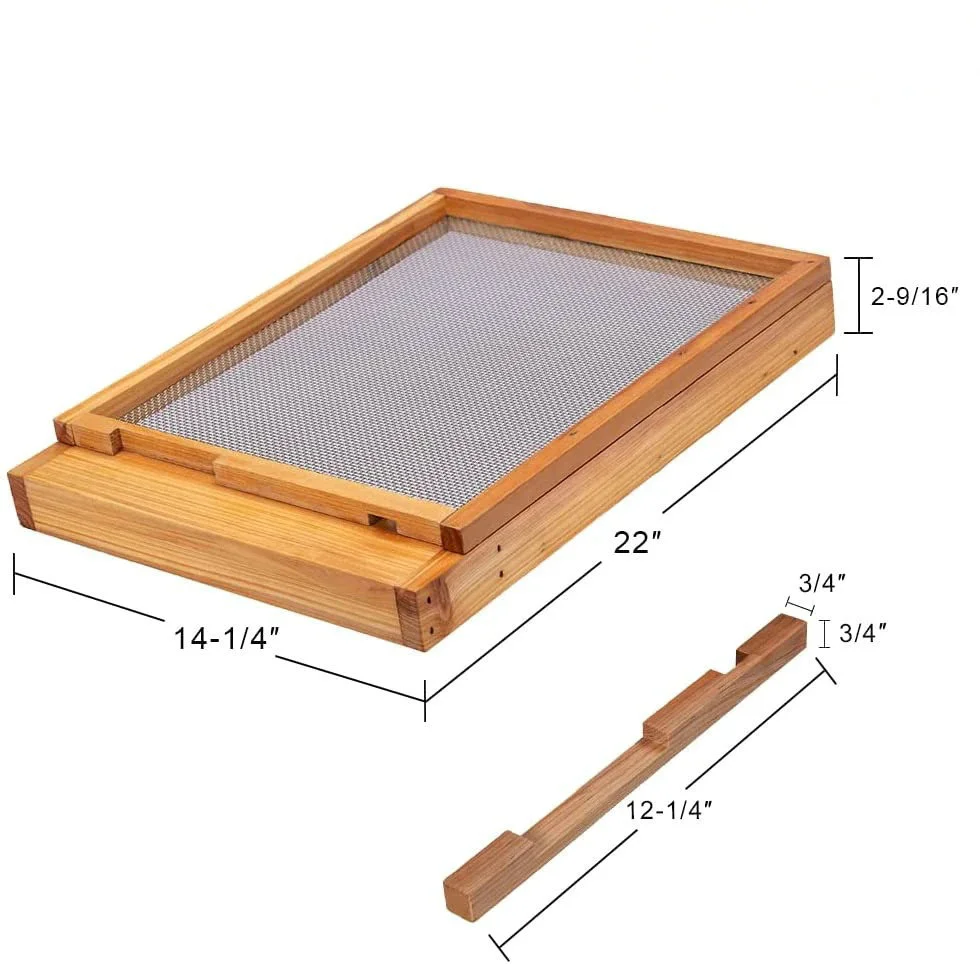 2024 Beekeeping beehive Mesh Base With Galvanized Drawer for 10 Frame Beehive