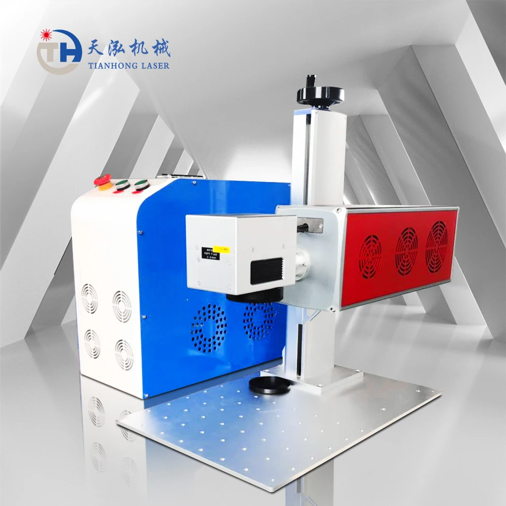 Small Co2 Galvo Nonmetal Laser Marking Machine for Acrylic Wood PU Leather Fabric