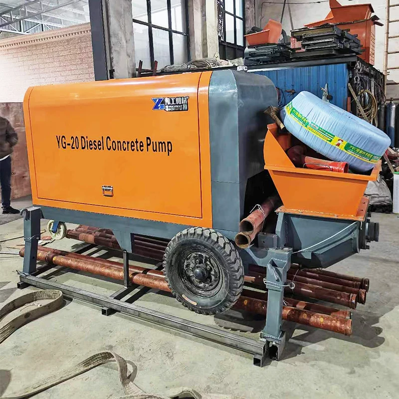 Best quality Small Concrete Pump 5-8M3/H Diesel Concrete Pump Price Mortar Concrete Pump With Mixer