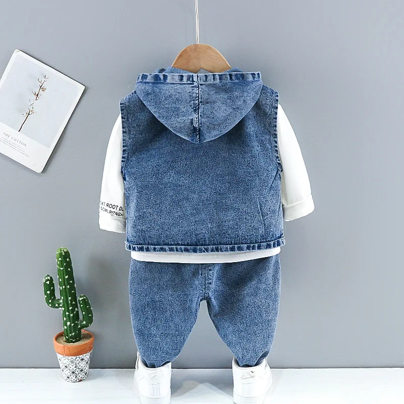 Jeans Hoodie 3 Pieces Set Kids Clothes for 4 Year Old Boys