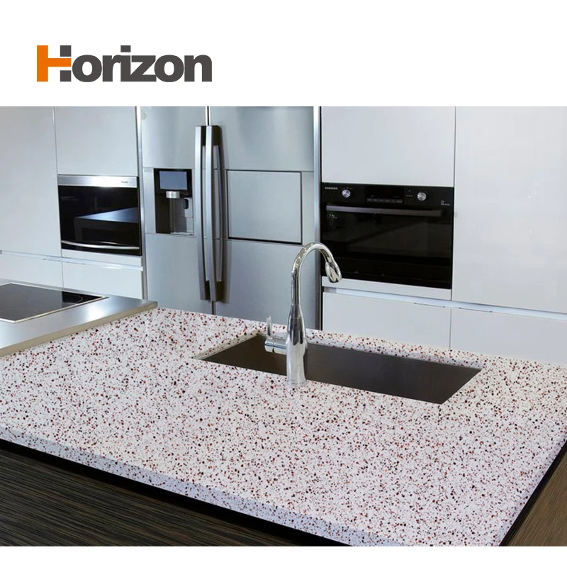 Horizon Quartz Stone Calacatta White Grey Veins Natural Marble Look Artificial Stone Slabs Wholesale Kitchen Countertops