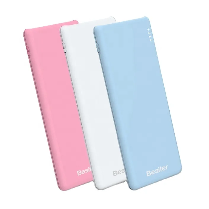 slim power bank 10000mah Christmas custom gift cute animal for girls womens power bank flat small portable