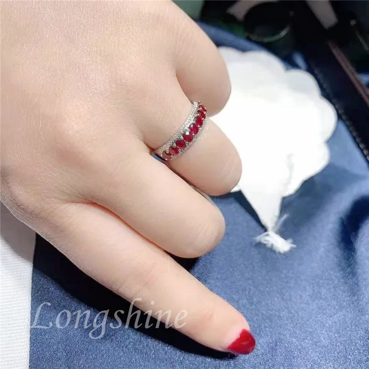Luxury and Exquisite Solid Gold Gemstone Jewelry Natural Diamond and Ruby 18K Gold Ring