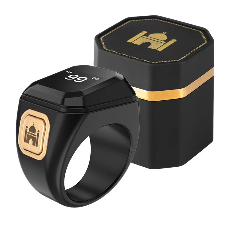 Smart Tasbih Zikr Ring Zinc alloy Aluminium Muslim Digital Waterproof Alarm Clock Tasbih Counter Smart Ring