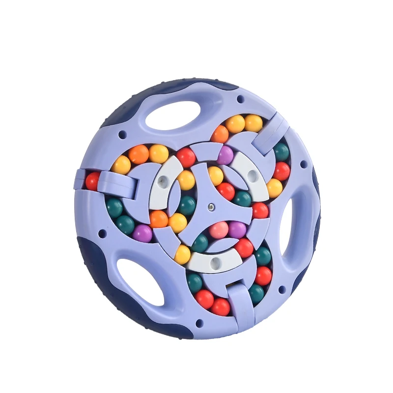 Stress Relief Fingertip Magic Bean Fidget Toys Educational Brain Game Rotate Puzzle Cube For Kids