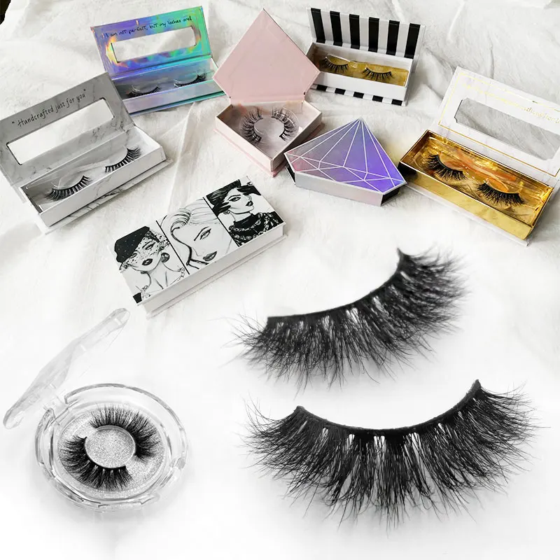 New Style costume eye lashes 3d Mink Eyelashes Private Label Custom Fur Lashes 5 pair eyelash packaging 18 mm eyelashes