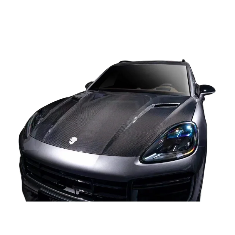 BTC High Quality Carbon Fiber Engine Hood For Porsche Cayenne 9YA/9YB 2018+ To Techart style cover
