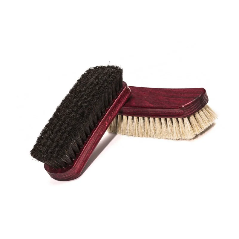 Amazon hot sale fashion horsehair shoe brush 17cm wood brush for shoe cleaning