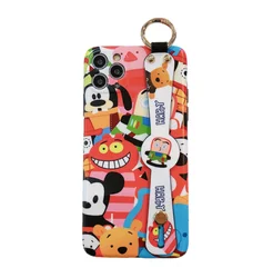 Anime Mickey Toy Story Monster Inc wristband holder Phone Case For iPhone 12 pro max 12 Mini 11 XS X free shipping