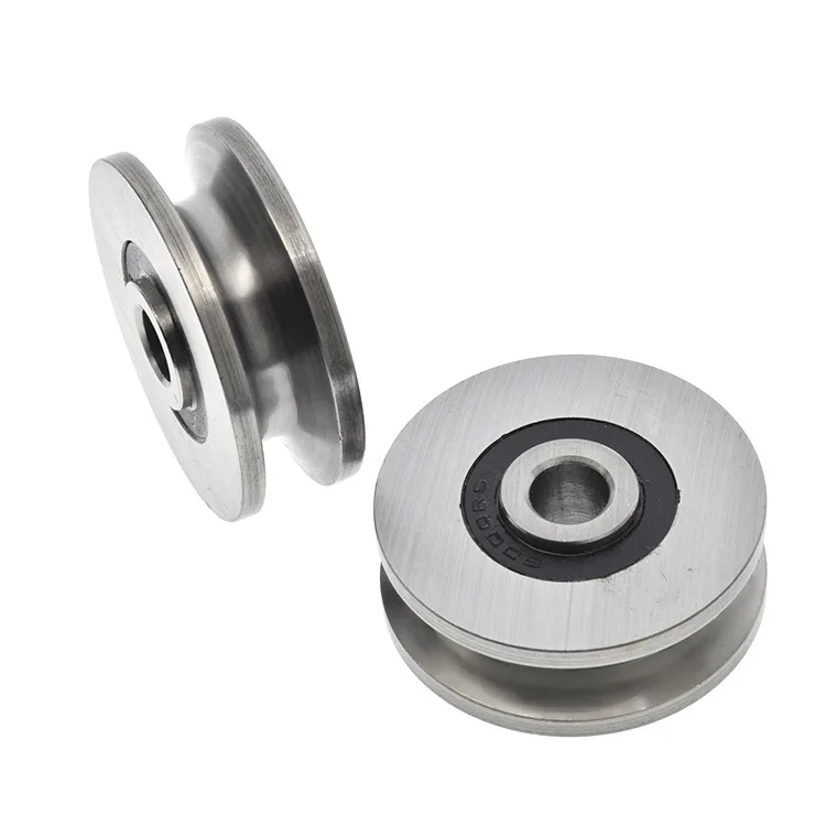 Customize U grove metal stainless steel bearing polishing bearing wheels