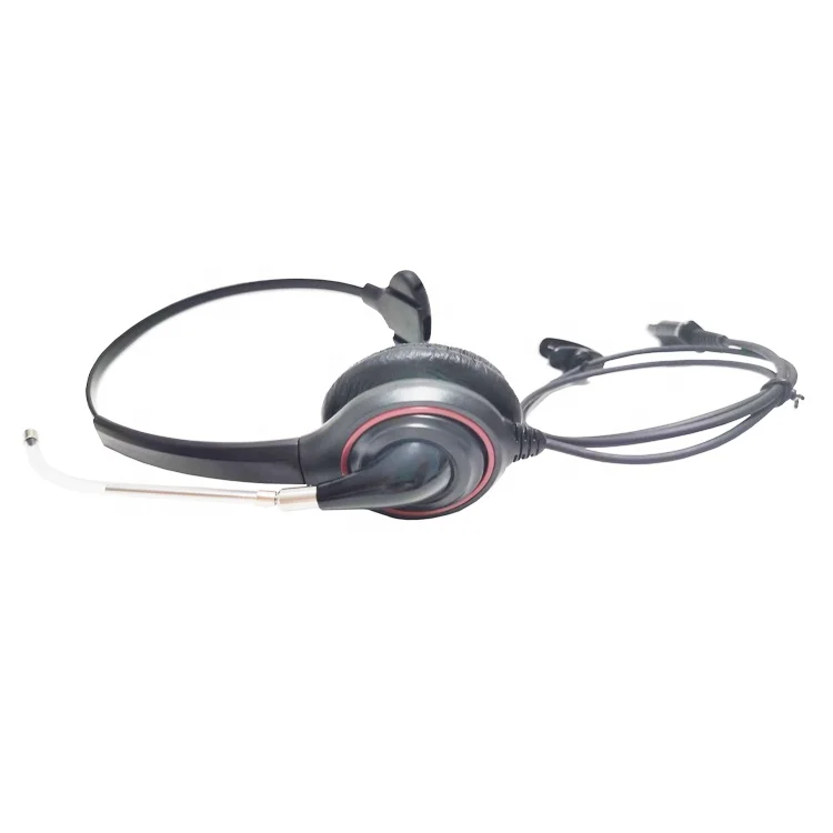 Call center light and comfortable 3.5mm/RJ/USB jack computer headset with flexible hidden microphone