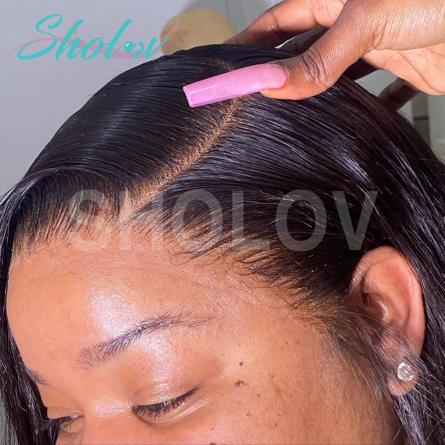 Free Shipping 13x4 Transparent HD Lace Frontal 5x5 Lace Closure Plucked Bleached Knots Women Natural Hair Line Remy Hair Closure