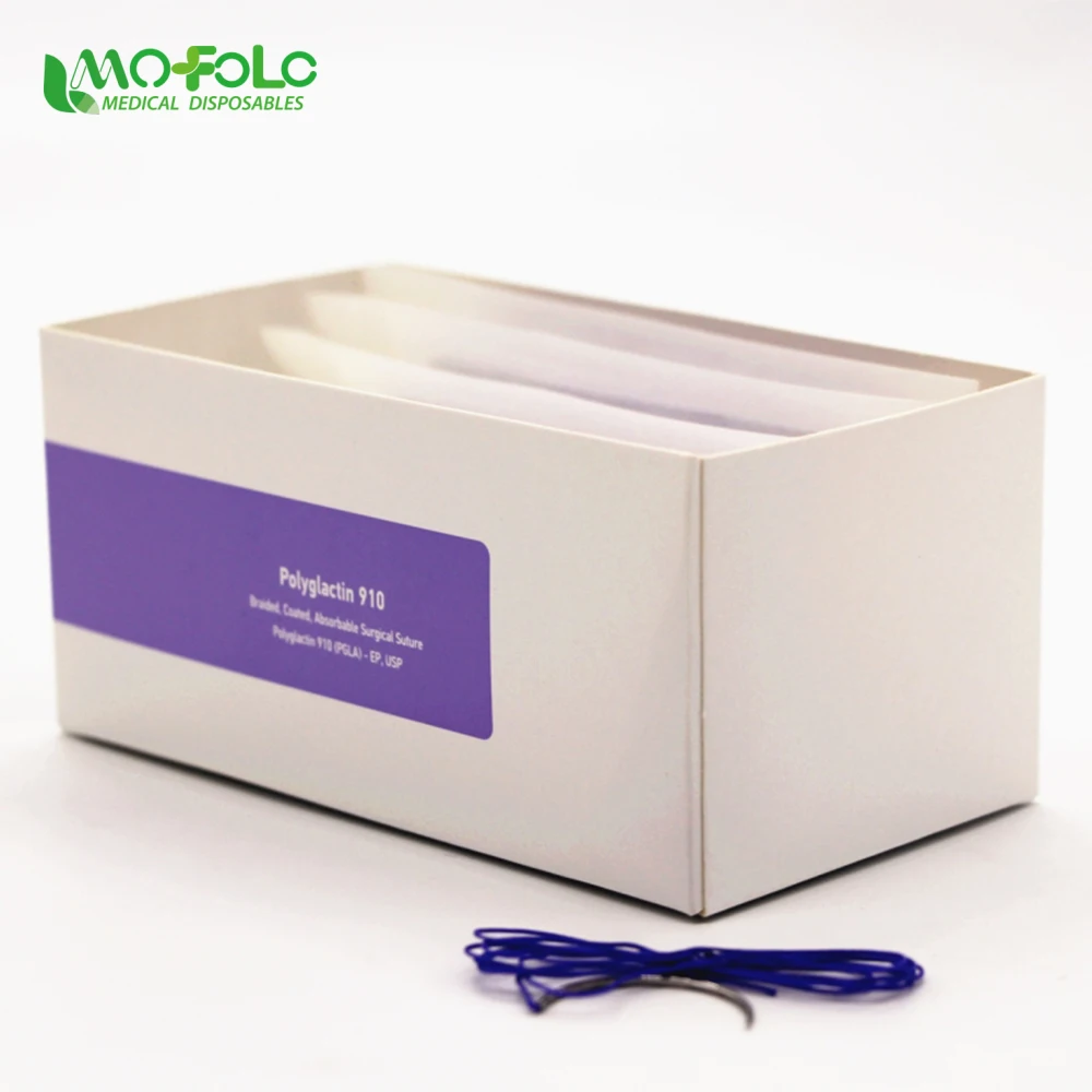 Absorbable Surgical Sutures With Needle POLYGLACTIN 910 PGLA