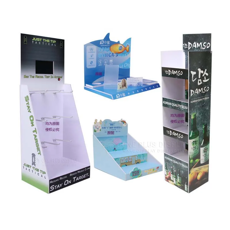 Customized Easy Assembly Countertop Plastic  PVC counter hook Floor Display PVC foam display rack PVC foam board display stand