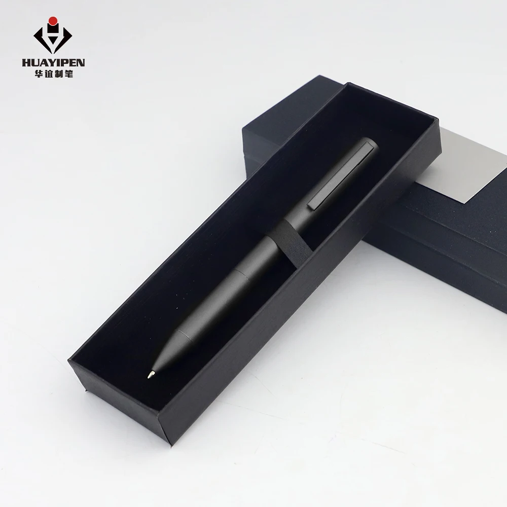 High Quality Black Simple but Elegant Ballpoint Pen logo for Conference