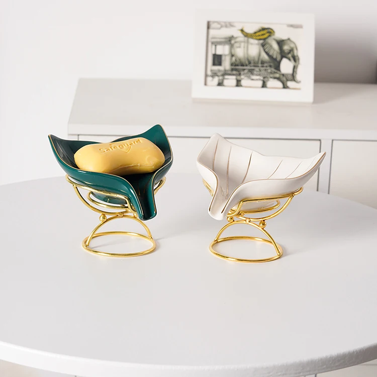 Mermaid Tail Ceramic Soap Dish Porcelain Soap Holder Self Draining Mermaid Tail  Shape Bar Soap Holder For Bathroom