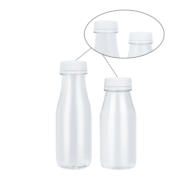 Empty Clear 1 lt Plastic Milk Bottle 200ml 250ml 500ml 1 liter Bottle Biodegradable Disposable PLA Plastic Bottles