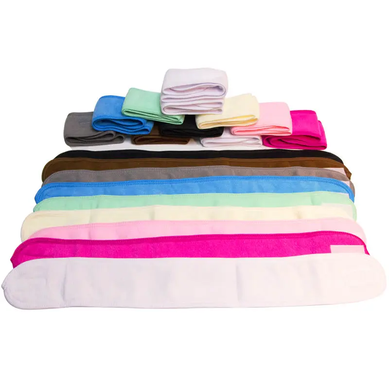 Custom Logo Makeup Salon Spa Microfiber Washing Face Hair Band Microfiber Headband Makeup Shower Hair Band Spa Headbands