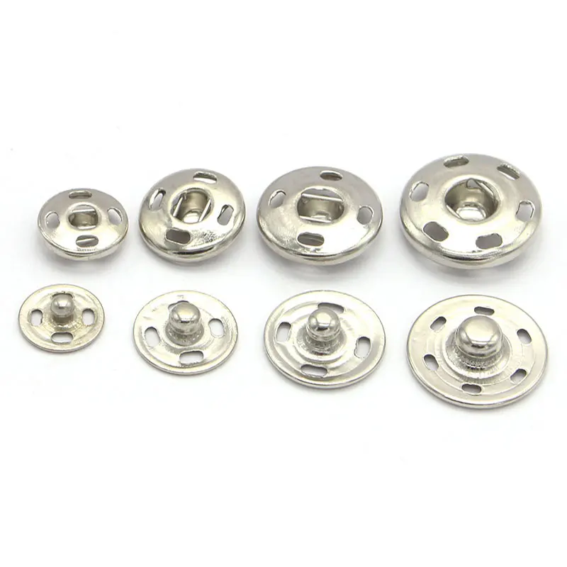 10/12/14/16 mm Black/Silver Metal Snap Fasteners Press Button Stud Sewing Garment Accessories G0607