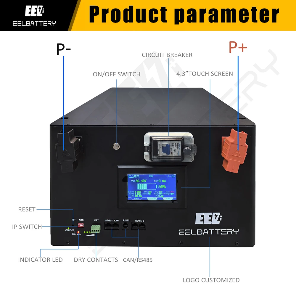 JK DIY BOX KIT 16S 48V 280Ah 302Ah 304Ah 320Ah 48V Lifepo4 Battery PB2A16S20P JK BMS Metal enclosure box