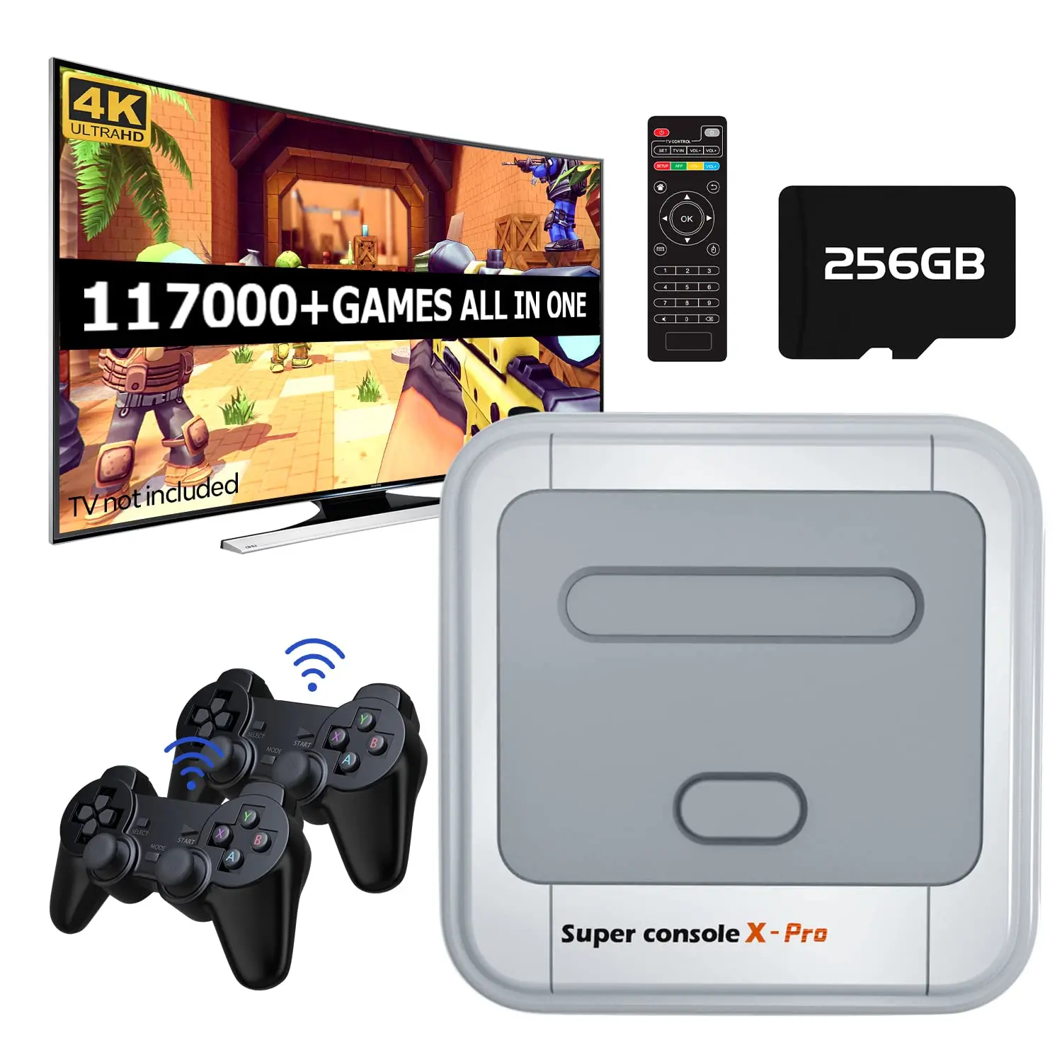 Супер консоль X Pro 50 + Эмулятор 50000 Ретро игры мини-ТВ приставка беспроводная 2 4G видеоигровая плеер для PSP PS1 DC